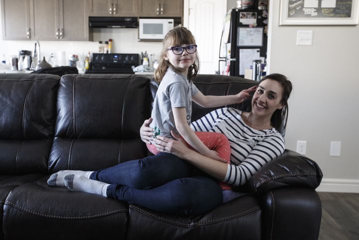 Hailey Hague and her daughter Lily Hague pictured in Edmonton Alta, on Wednesday April 3, 2019. Hailey donated part of her liver to her daughter Lily who was eight-months-old at the time. 