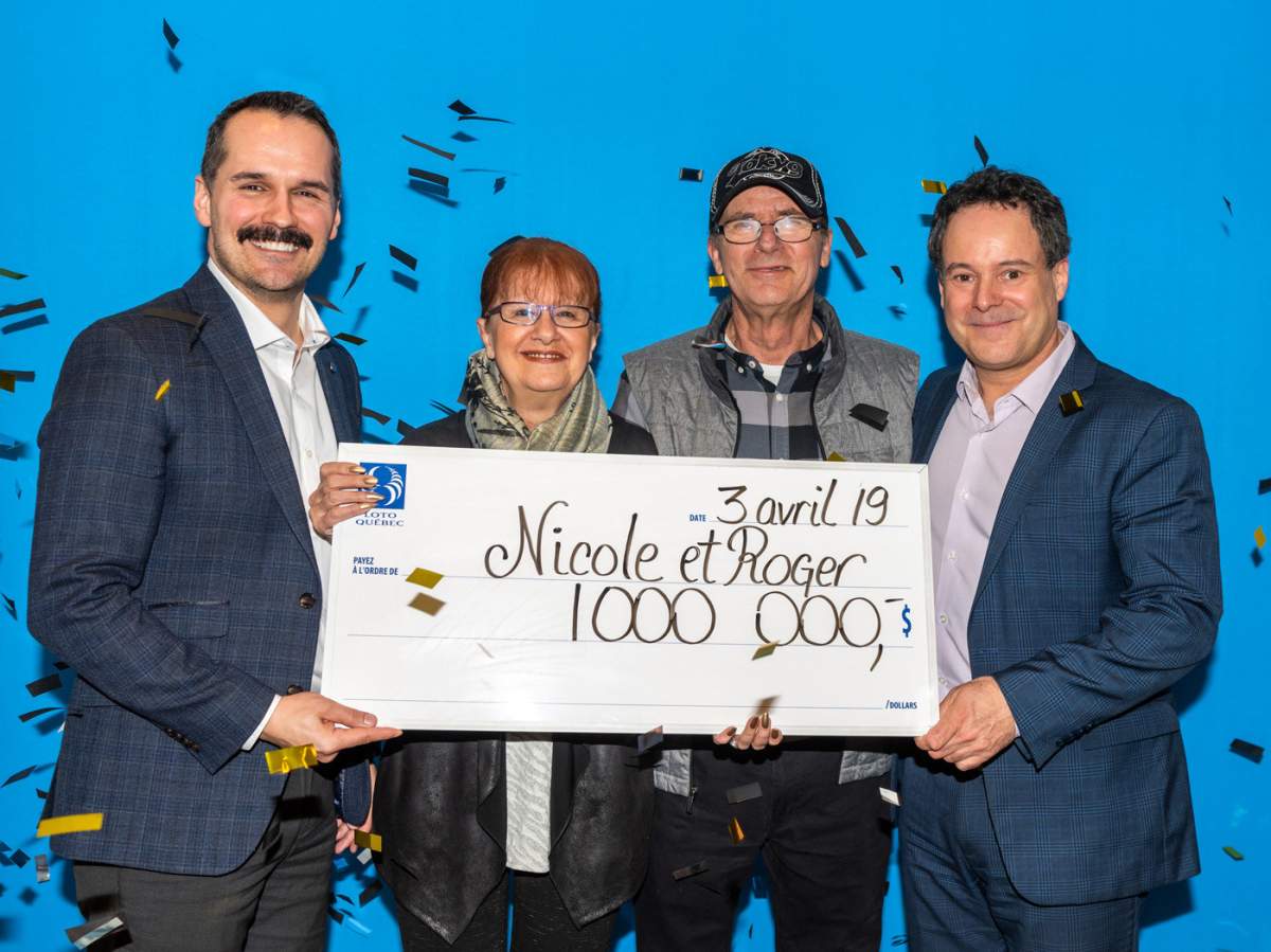 Nicole Pedneault and Roger Larocque claimed their $1 million prize -- just two days before the ticket was set to expire.