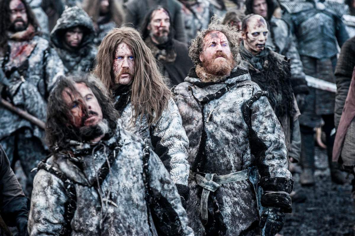 (L-R) Bill Kelliher and Brent Hinds of Mastodon’s cameo in ‘Game of Thrones’ Season 5 Episode 8 — ‘Hardhome.’