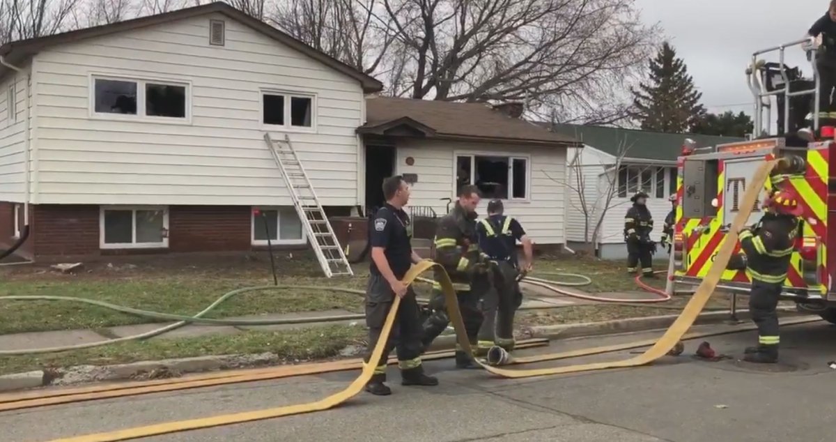 The Moncton Fire Department responds to a fire on Verdun Street on April 24, 2019.