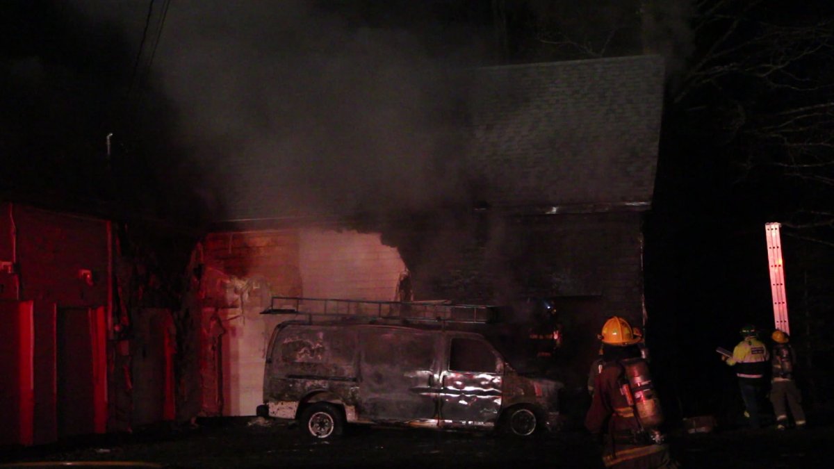 A fire broke out early Monday morning at a plumbing supply business in North Alton, N.S. 
