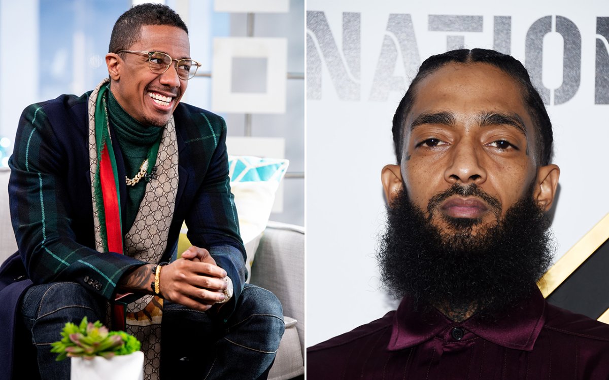 (L-R): Nick Cannon and Nipsey Hussle.
