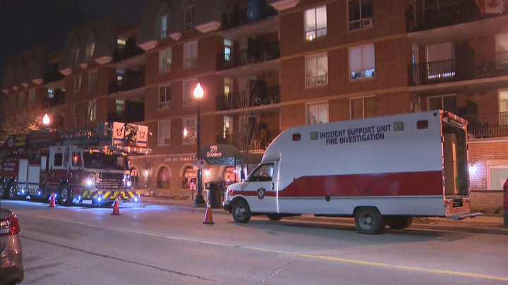 A woman has died after a fire at a Robinson Street apartment in Oakville Wednesday evening.
