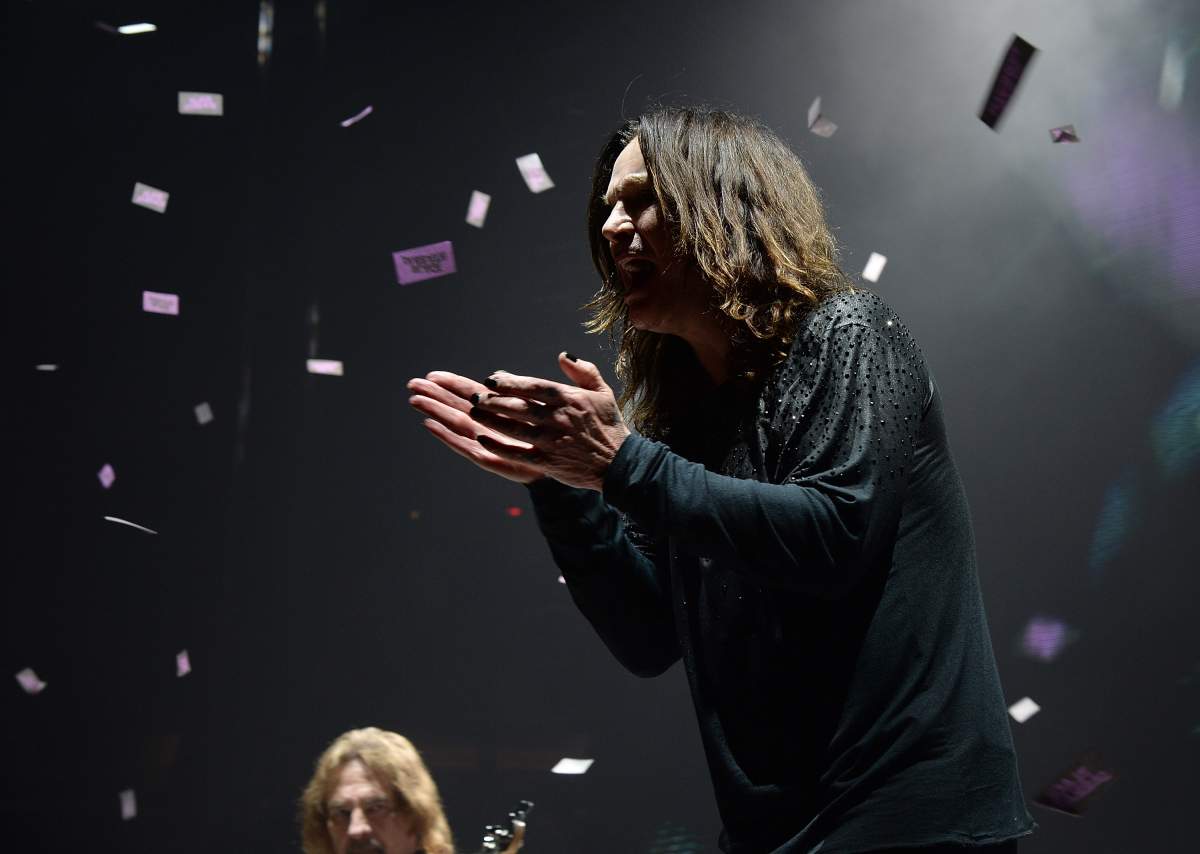 Ozzy Osbourne performs with Black Sabbath onstage at Madison Square Garden on Feb. 25, 2016 in New York City.