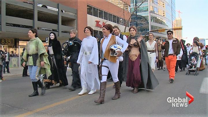 The 2019 POW! Parade of Wonders in downtown Calgary on Friday, April 26, 2019. 