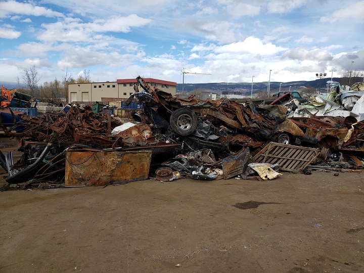 More than 19 tons of metal was collected by volunteers during a community clean-up event in Peachland on Saturday, April 6, 2019. Four tons of garbage was also collected.