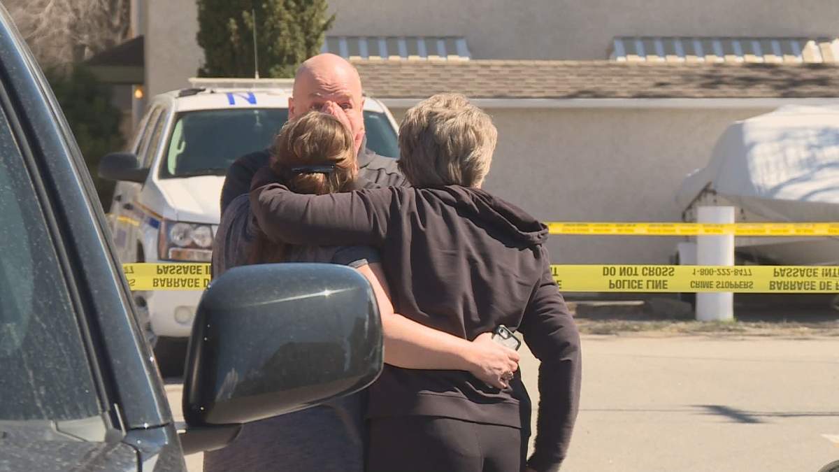 Tears at the scene of a fatal shooting in Penticton on Monday. 