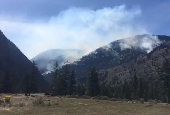 Smoke rises from an earlier prescribed burn on Crater Mountain near Keremeos. This week, the Ministry of Forests said another prescribed burn, involving 1,100 hectares, will take place sometime this spring.