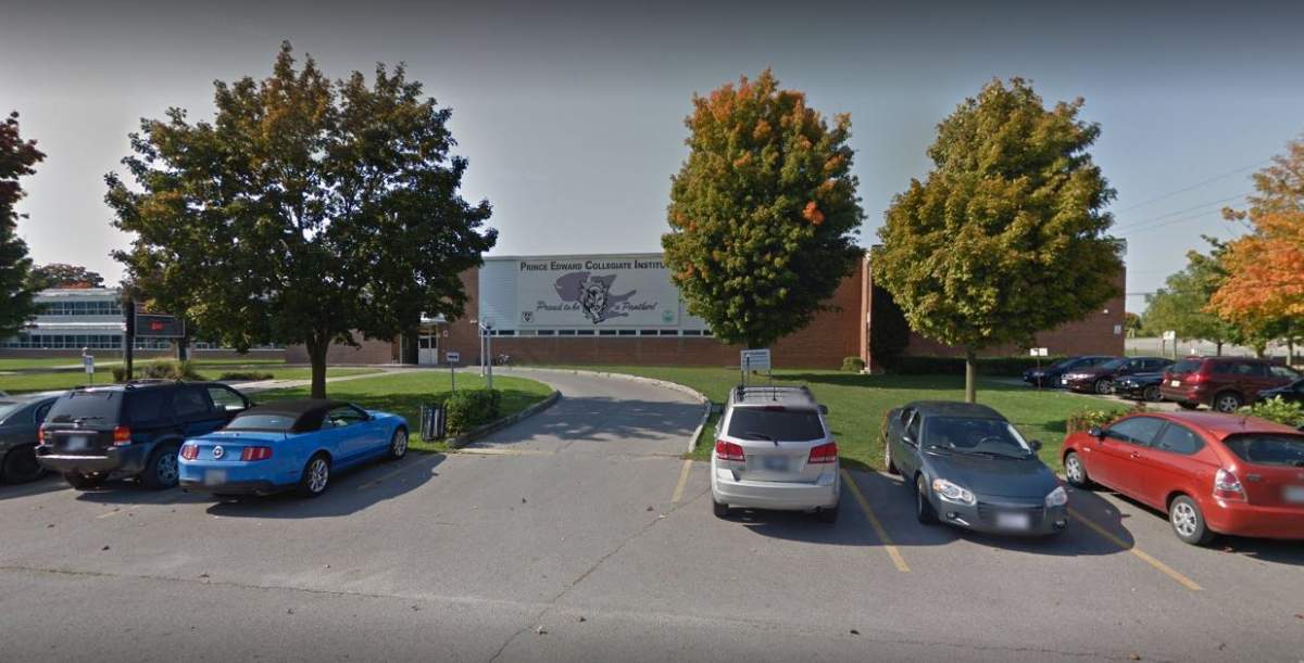 Prince Edward Collegiate Institute was put briefly under hold and secure Monday morning.
