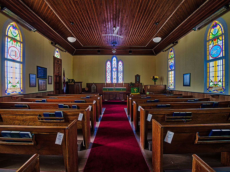 Inside of the St. James Anglican church.