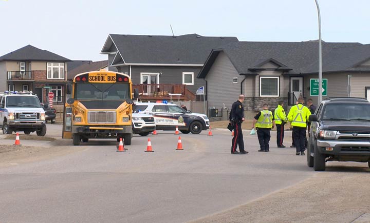 Police were called to a collision involving a teenager and a vehicle in Saskatoon’s Evergreen neighbourhood.