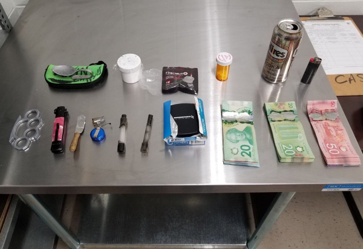 Northumberland OPP seized drugs, weapons and cash from a vehicle in the town of Bewdley.