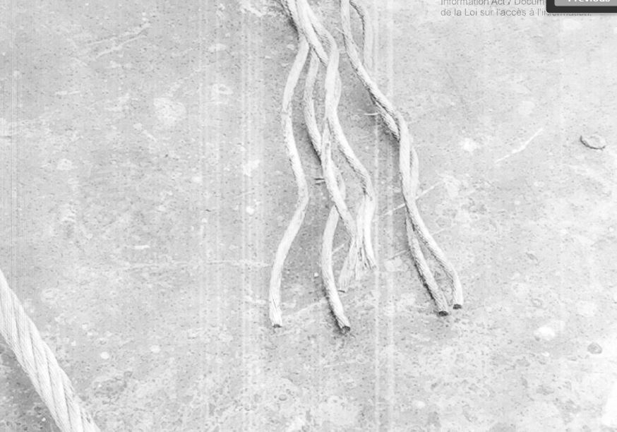 A picture of a severed cable that Department of Fisheries and Oceans officials took at the scene of CCGS Corporal McLaren on Nov. 17, 2018.