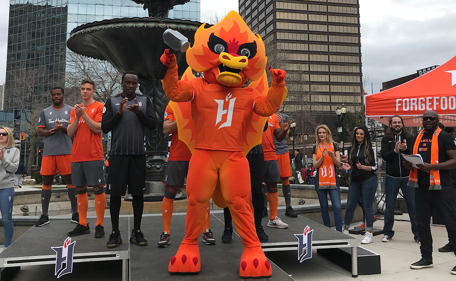 Meet Sparx, the newest member of Hamilton's Canadian Premier League soccer club. The mascot was revealed in an event near Gore Park on Thursday. 