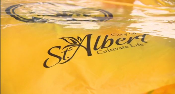A group hosts a cleanup event in St. Albert, Sunday, April 21, 2019. 