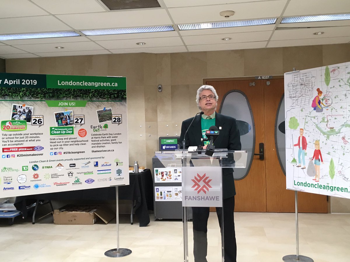 Jay Stanford, the head of London's waste management department, announces the start of London Clean and Green.