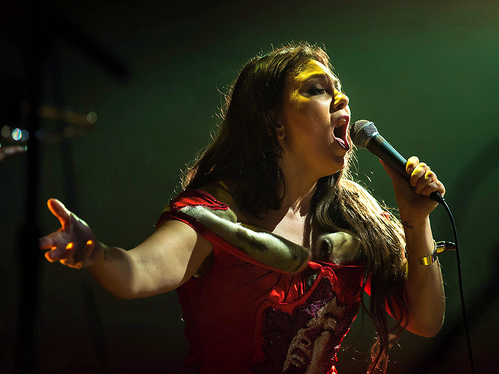 Tanya Tagaq performs during the Polaris Music Prize gala in Toronto on September 18, 2017. 