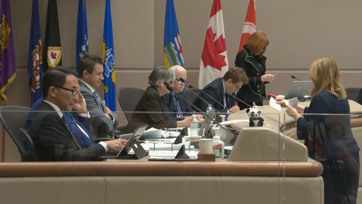A photo of Calgary city council, dated April 8, 2019, where they approved a 3.45 per cent residential tax increase for 2019.