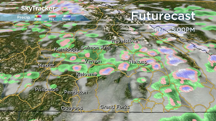 There is a chance of showers throughout the day on Good Friday.