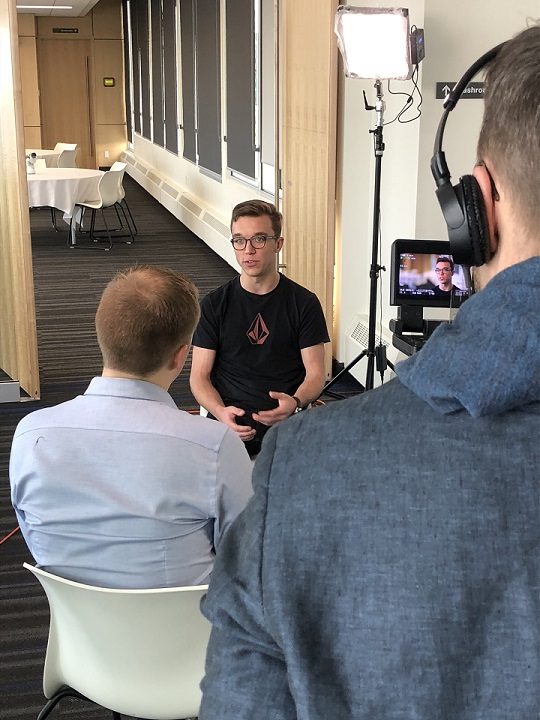 University of Alberta students shooting 2019 vodcasts