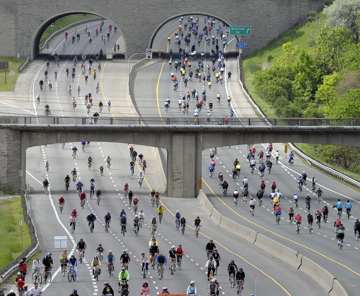 The Gardiner Expressway and DVP will be closed Sunday for the 32nd annual Ride for Heart event,.