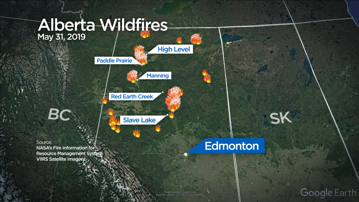 10,000 people forced out, 16 homes destroyed by Alberta wildfires