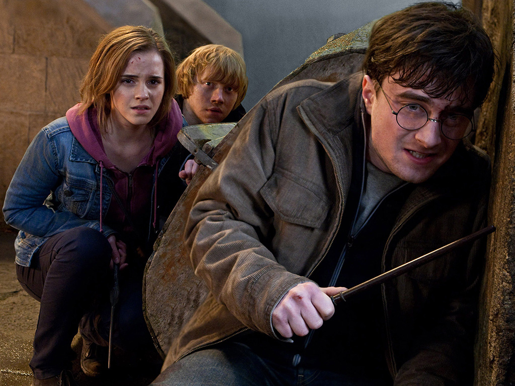 (L-R) Emma Watson, Rupert Grint and Daniel Radcliffe.