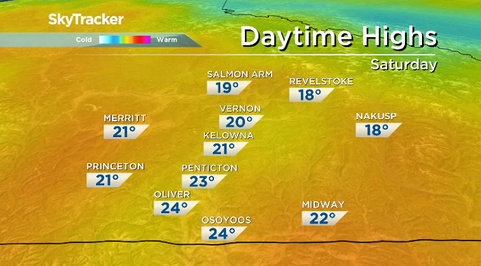 20 degree temperatures return to the Okanagan for the first week of May.