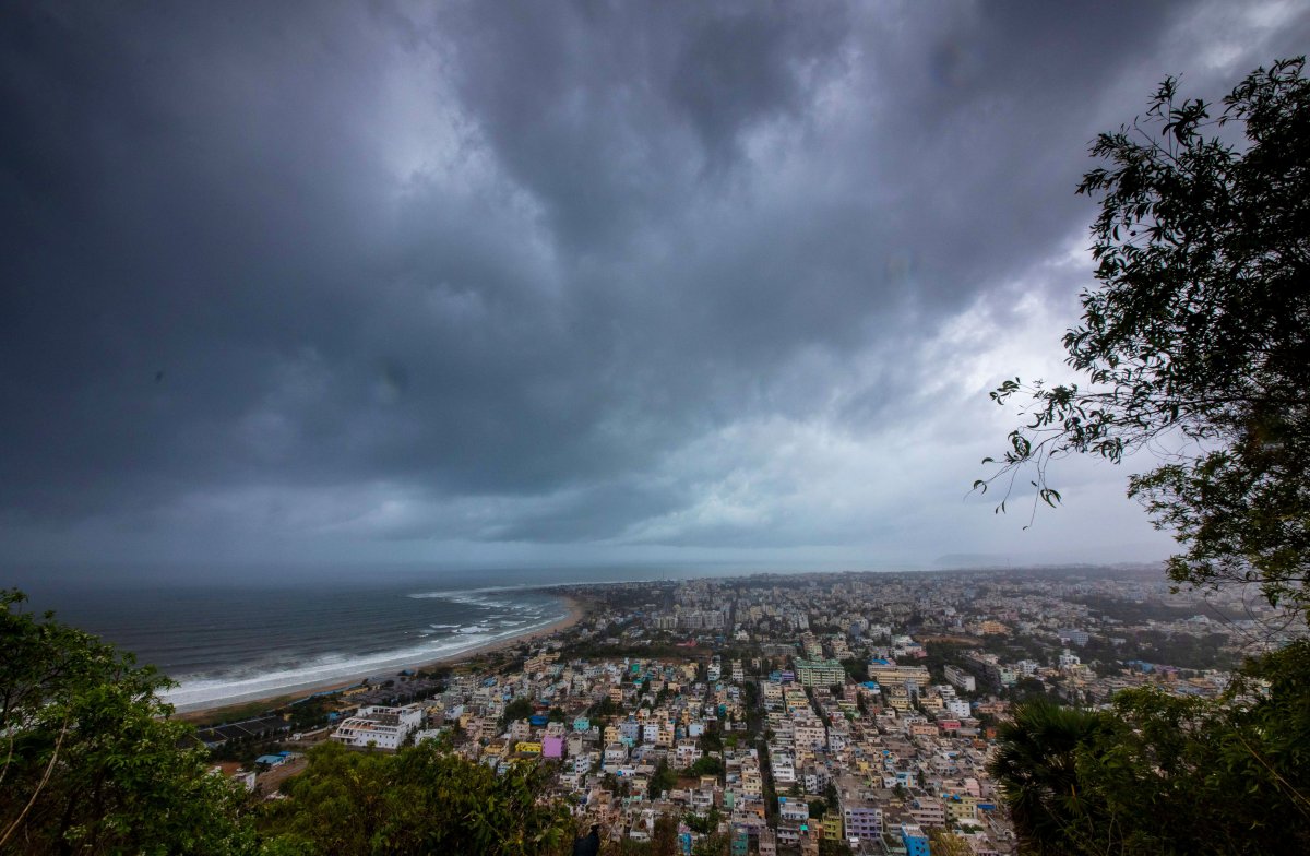Clouds loom ahead of cyclone Fani in Visakhapatnam, India, May 1, 2019. 