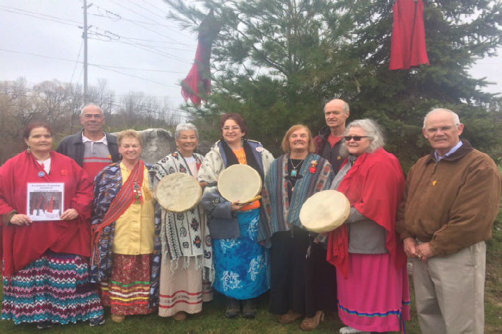 The REDress Project was brought to Tay Township by a local group of women to honour missing and murdered Indigenous women.