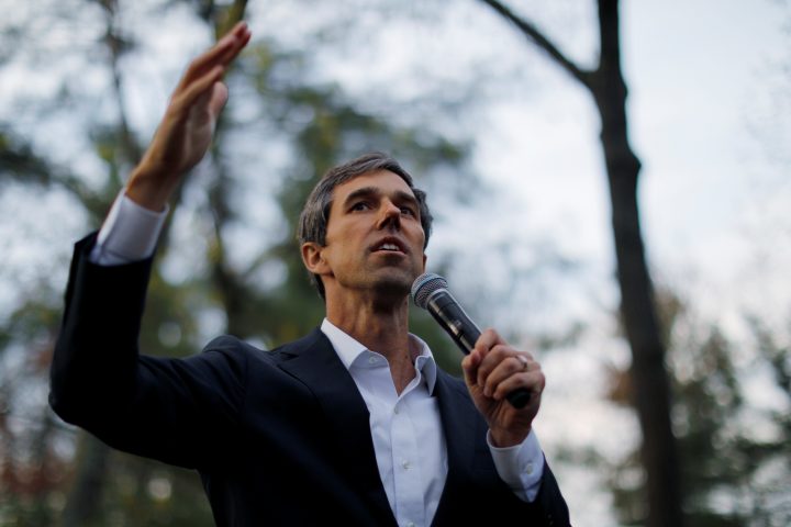 Democratic 2020 U.S. presidential candidate and former U.S. Representative Beto O’Rourke speaks at a campaign house party in Salem, New Hampshire, U.S., May 9, 2019.  