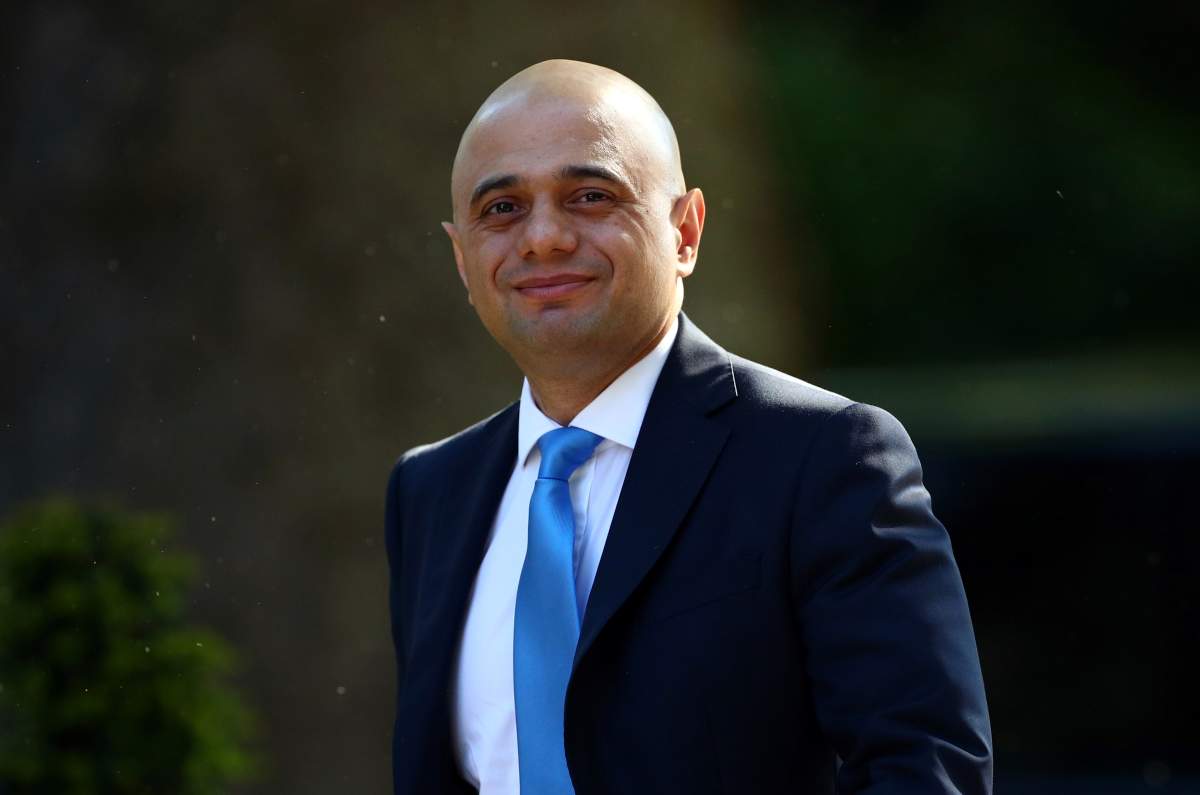Britain’s Home Secretary Sajid Javid is seen outside Downing Street, as uncertainty over Brexit continues, in London, Britain May 21, 2019.