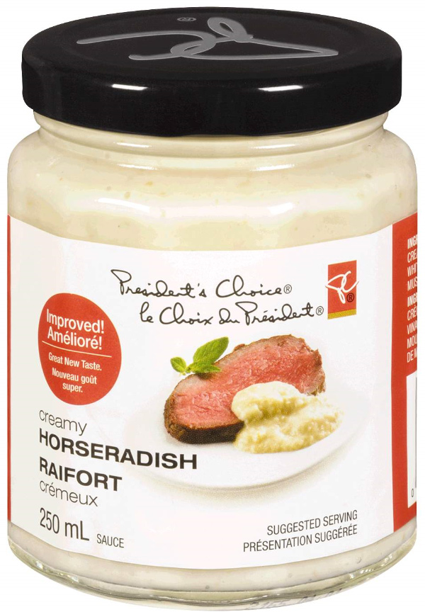 Loblaw Companies Ltd. has recalled three sauces including President’s Choice Creamy Horseradish in 250 ml bottles with best before dates up to Sept. 9, 2019. 