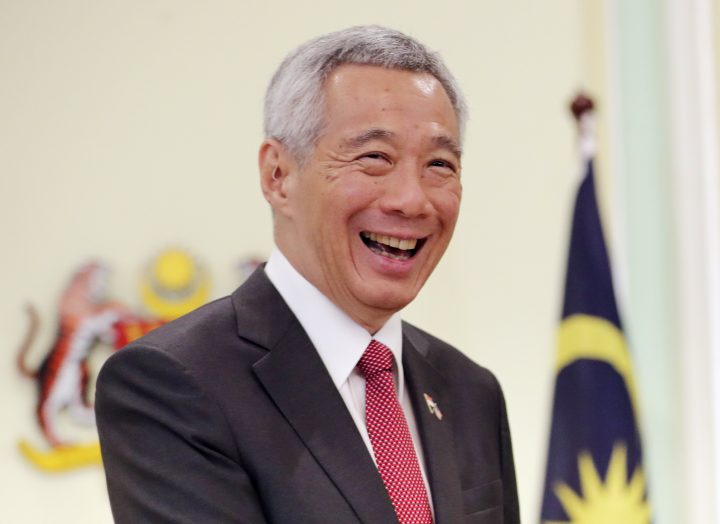 Singaporean Prime Minister Lee Hsien Loong smiles after a press conference with Malaysian Prime Minister Mahathir Mohamad in Putrajaya, Malaysia, Tuesday, April 9, 2019. 