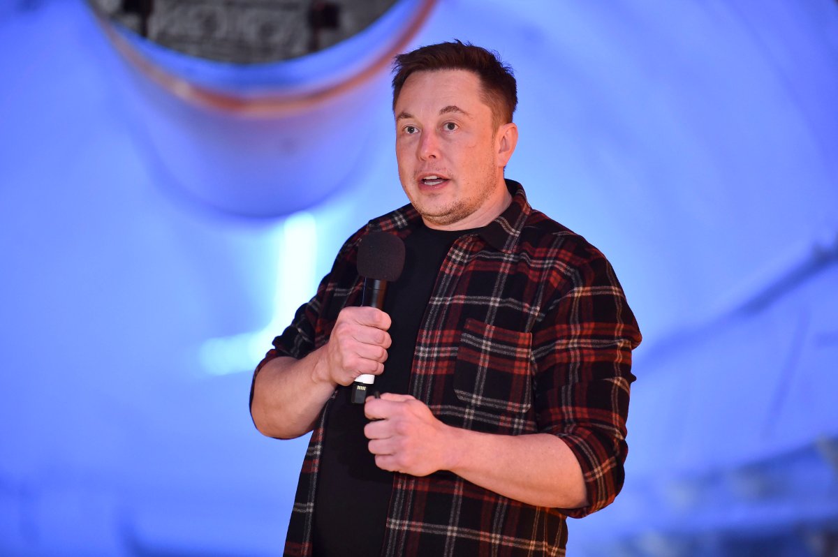 FILE - In this Tuesday, Dec. 18, 2018 file photo, Elon Musk, co-founder and chief executive officer of Tesla Inc., speaks during an unveiling event for the Boring Co.