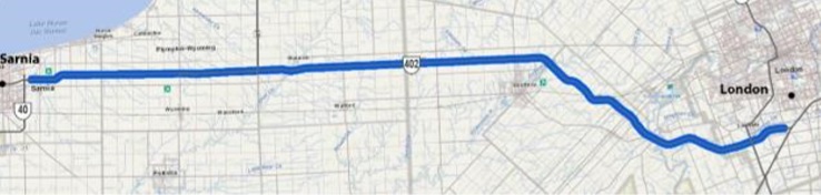 The increases are part of a two-year pilot program that would see the speed limit of Highway 402 raised to 110 km/h between London and Sarnia.