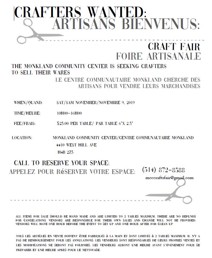 Monkland Community Center Crafts Fair - image