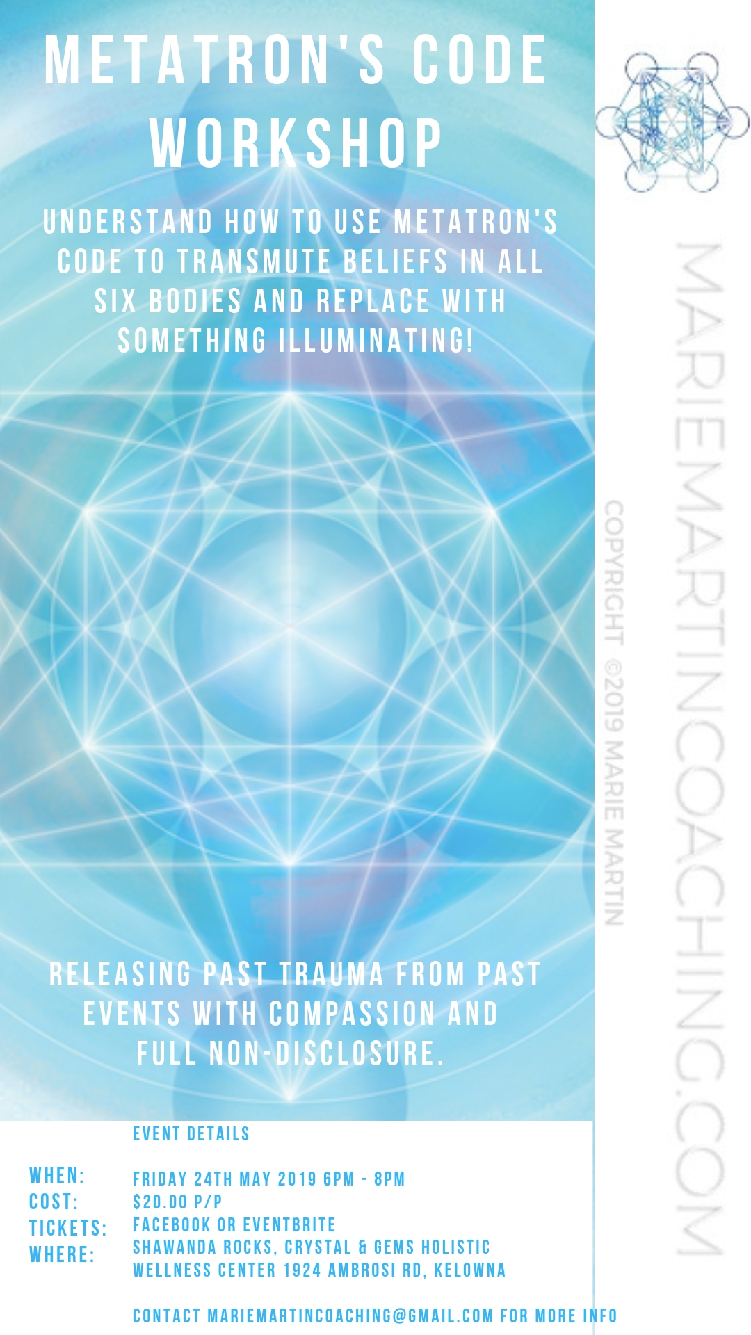 Metatron’s Code Workshop – Releasing Old Beliefs and Past Trauma’s ...