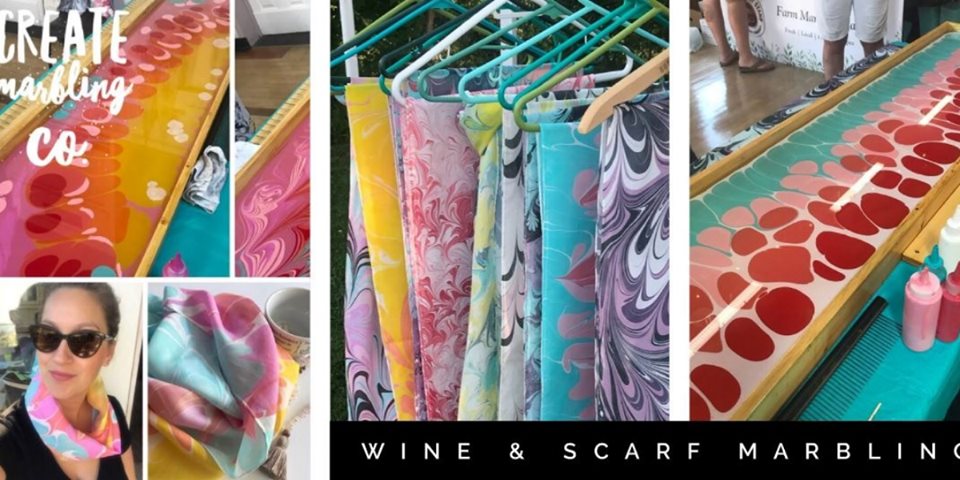 Wine and Scarf Marbling - image