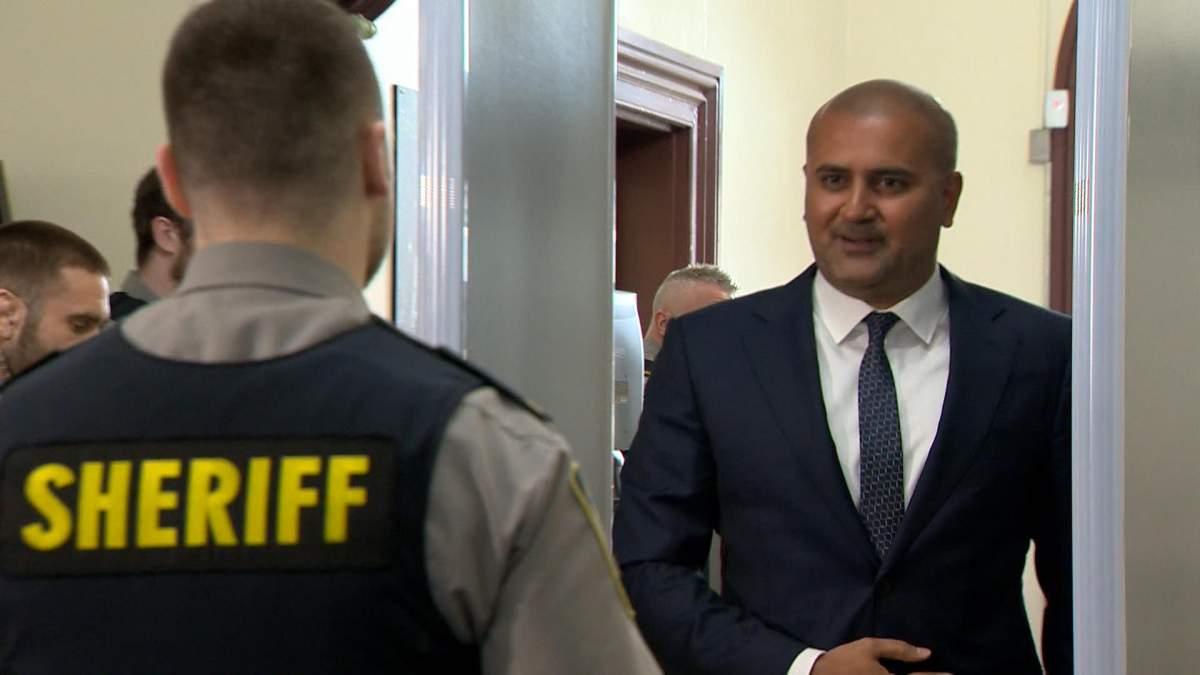 Bassam Al-Rawi enters the Halifax provincial court to continue being cross-examined by Crown prosecutor Carla Ball. 