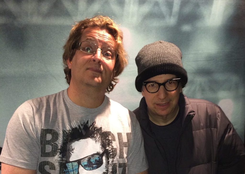 Alan Cross and David Bookman at an Indie 88 birthday event at Lee's Palace.