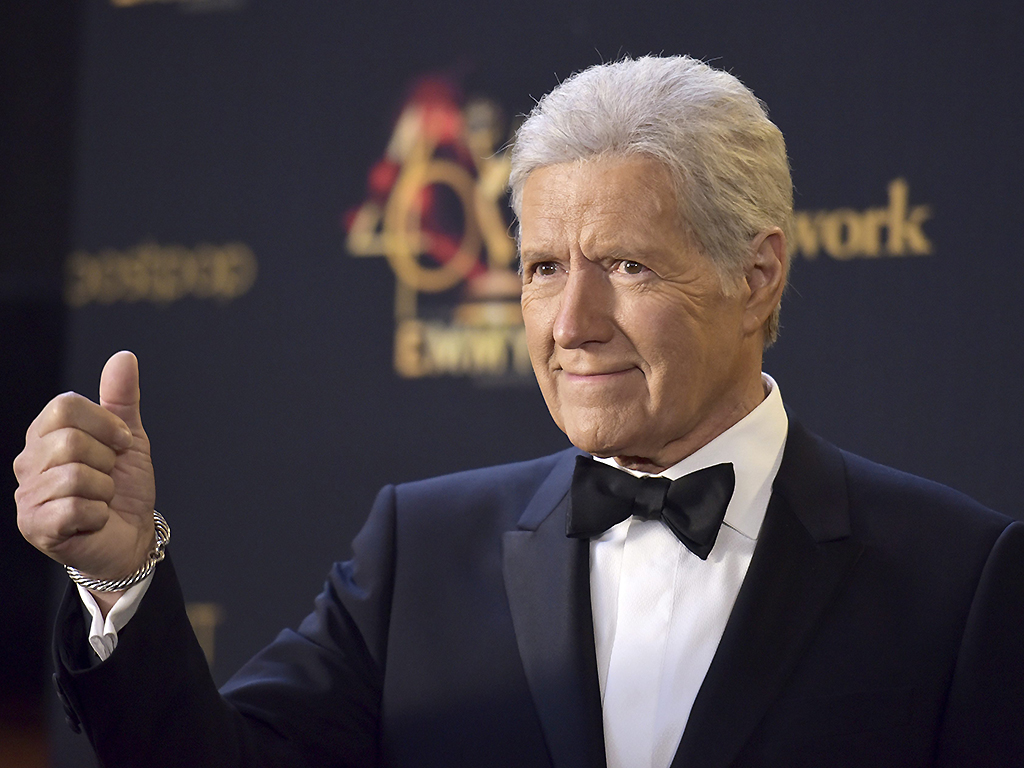Alex Trebek poses at the 46th annual Daytime Emmy Awards on May 5, 2019, in Pasadena, Calif.