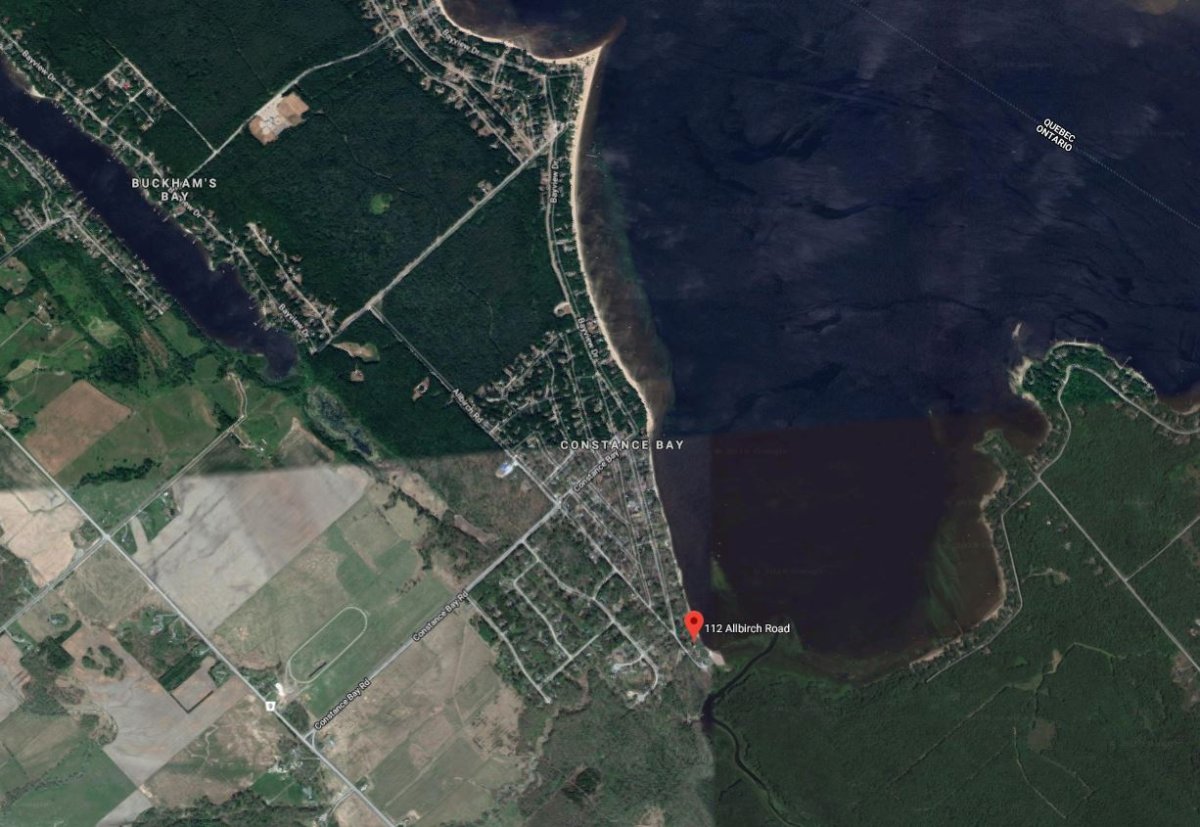 Ottawa Fire Services say no one was injured when a flooded home on Allbirch Road in Constance Bay, in Ottawa's rural west end, caught fire early on Wednesday morning.