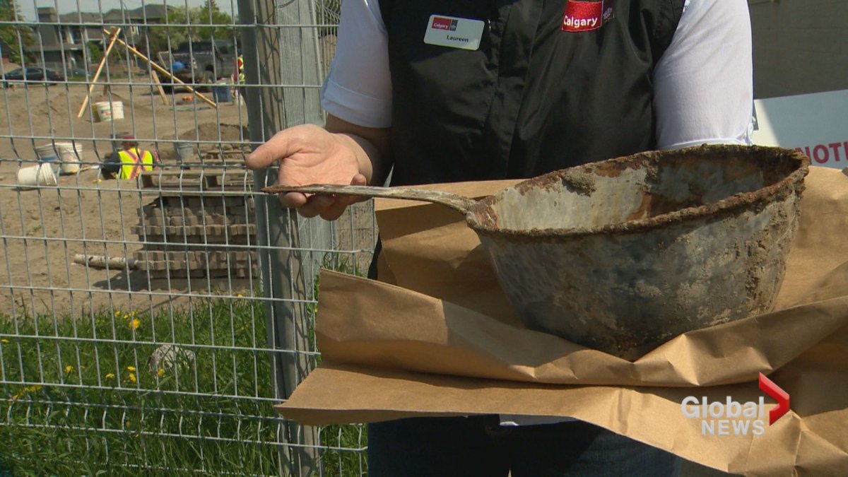 A pot is one of many artifacts found at a construction site in Inglewood. 