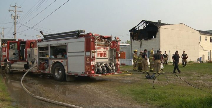 A fire broke out at a Beiseker building on Tuesday.