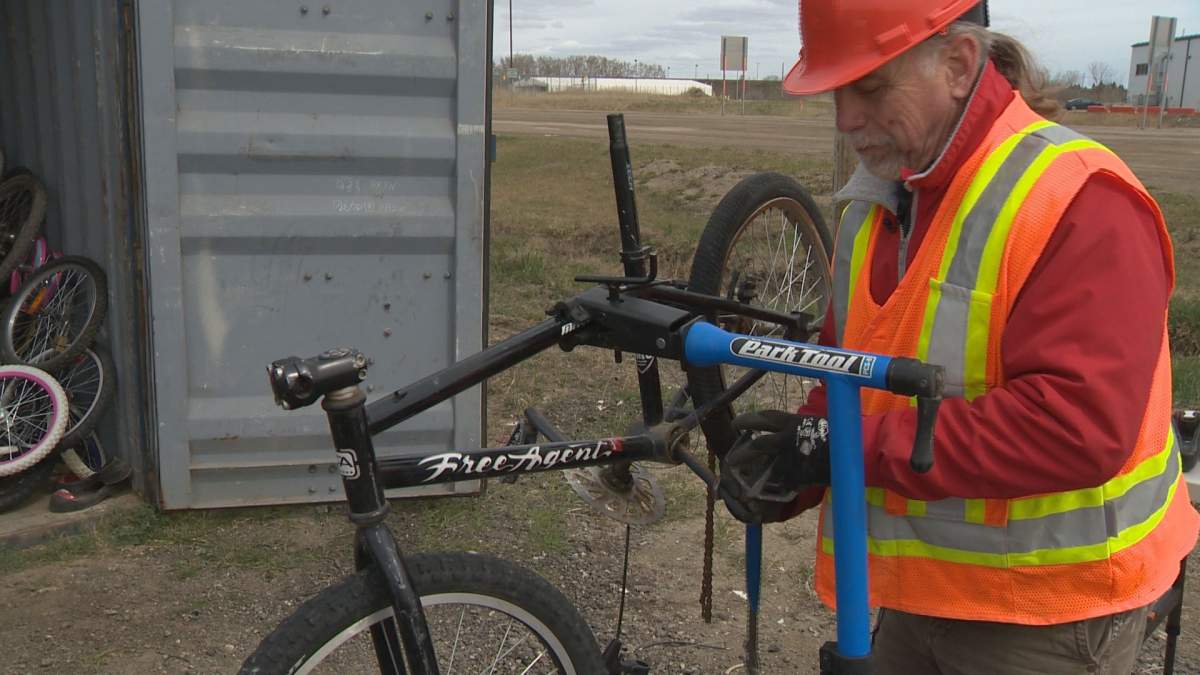 Scott McGibney has been volunteering with the Bridge City Bicycle Co-op for four years refurbishing bikes.