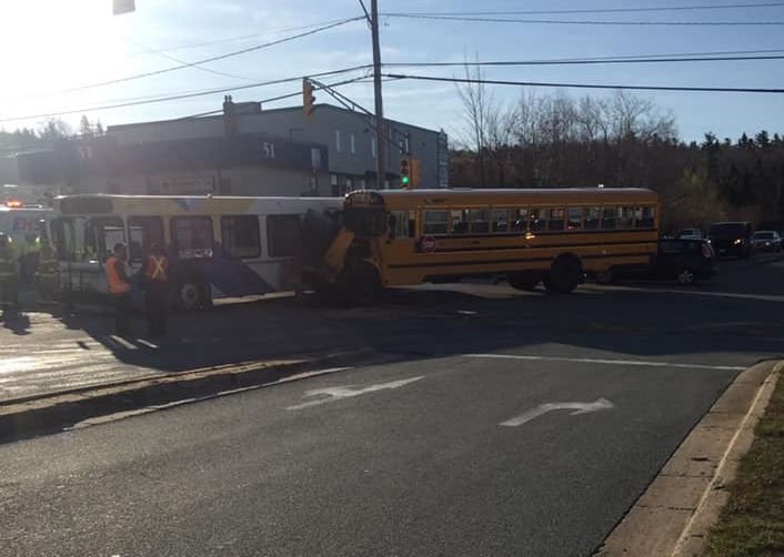 No injuries after two buses collide in Lower Sackville - image