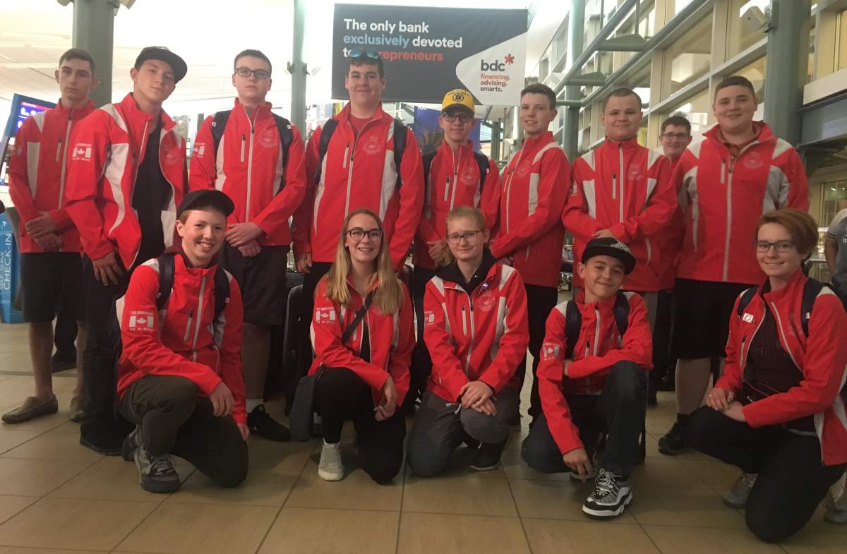 The 14 Canadian cadets who will be participating in the 75th anniversary ceremony for D-Day, which is being held in Normandy, France on June 6.