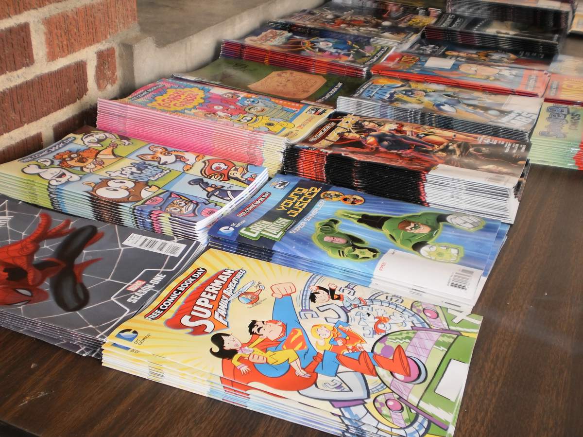 Free Comic Book Day takes place on the first Saturday of every May at comic shops around the world.