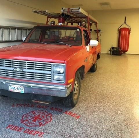 The Little Bay, N.L. and area fire department's truck is shown in a handout photo. The fire department in Newfoundland is angling for a new truck to replace the rusted 1983 pickup its been driving for decades.